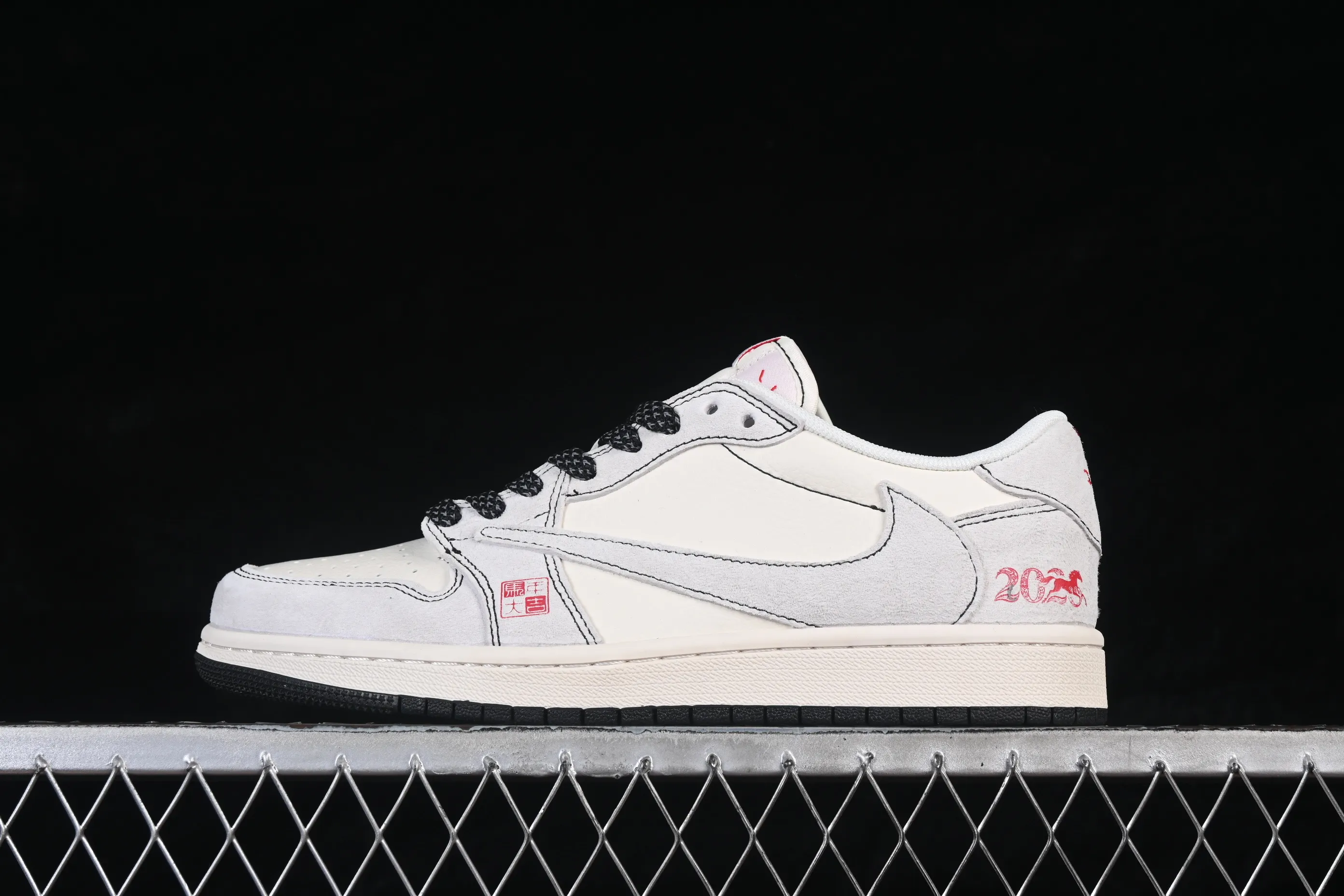 All categories Air Jordan Jordan series basketball shoes Air Jordan 1 Low High-end customized low-top sneakers Air Jordan 1 Low AJ1 Joe 1 Year of the Horse limited edition White Dragon Outing in Spring High-end customized low-top retro basketball shoes DX5688-002